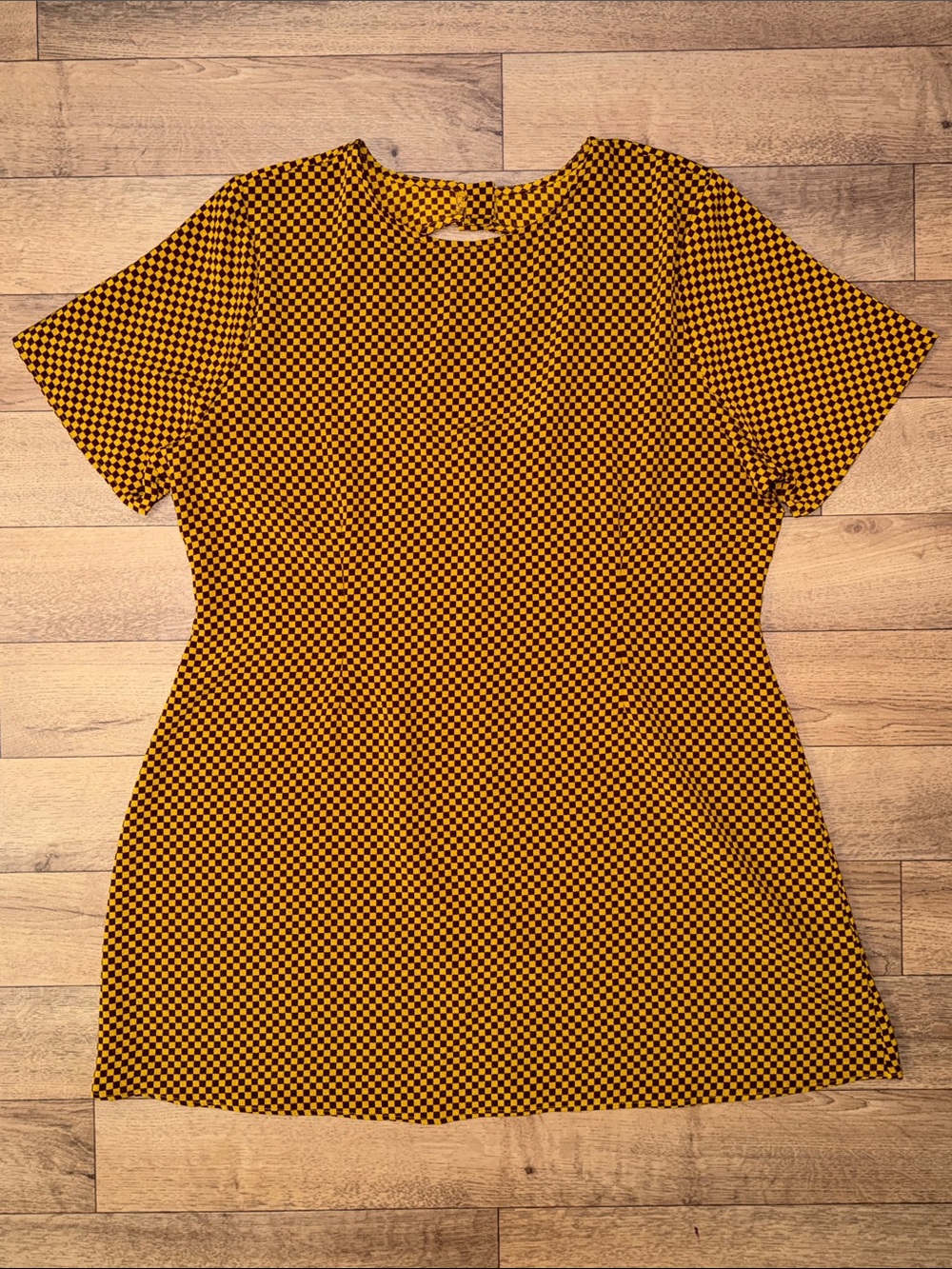 Lisa Says Gah Size 3XL Checkered Gingham Print Mini Dress NWT Artsy Plus Size